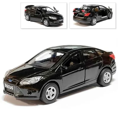 Ford Focus Metal Model Diecast Car Scale Collectible Toy Cars Black (S) 1/36 • $19.99