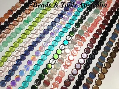 Czech Beads Czech Pressed Beads 8mm Dime Beads Coin Beads - BEADS & TOOLS • $4