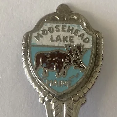 Vintage Souvenir Spoon US Collectible Moose Head Lake Maine • $3.95