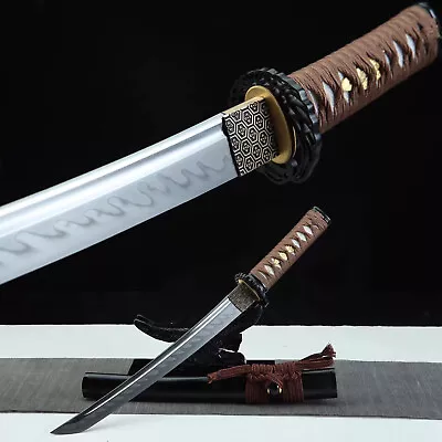 20'' Tanto T10 Steel Clay Tempered Japanese Samurai Short Sword Mini Katana • $99.99