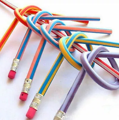 Soft Flexible Bendy Pencils 30pcs Magic Bend Kids Children School Fun Equipment • £5.49