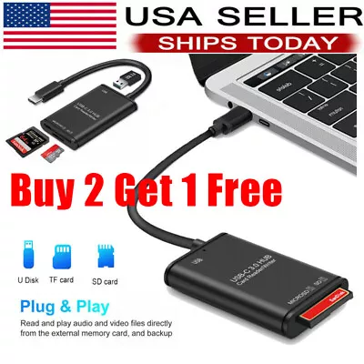 USB C To SD Card Reader Writer OTG Adapter USB 3.0 Micro SD Memory Card Reader# • $7.59