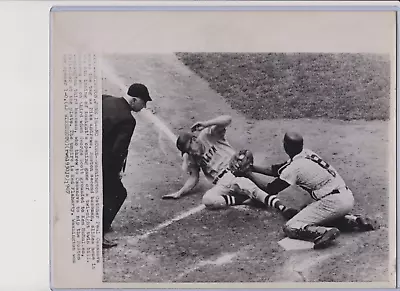 Vintage AP Wire Photo ~ Mike Andrews (Boston) Sliding Into Paul Casanova (Wash) • $2.50