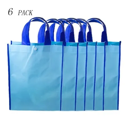 6-Pack Reusable Shopping Bag Recycled Eco Friendly Gift Tote Bags Gusset/10 X13  • $9.97