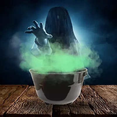 Witch's Cauldron W/ Green (Multi-Color Options) Mister Fogger - 12 In. Diameter • $56.95