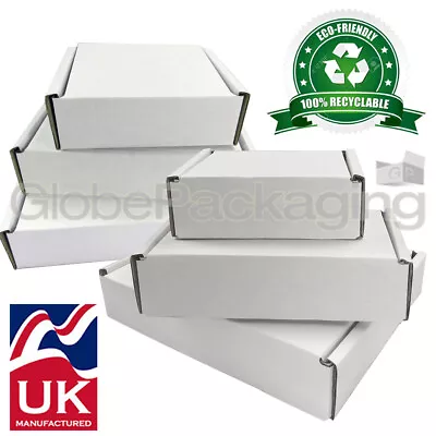 Eco-friendly White Postal Boxes - Royal Mail Small Parcel Packet Mailing Gifts • £6.30