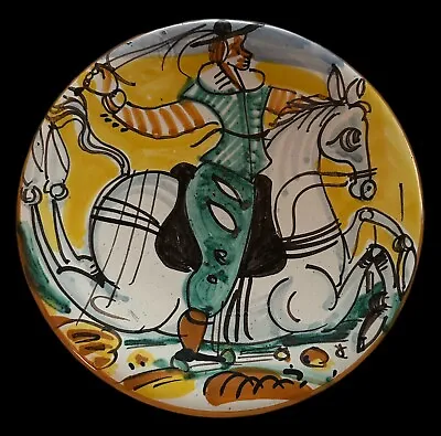 Vintage Montelupo 8” Mid Century Majolica Plate Artist Signer • $65