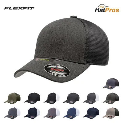 Flexfit Unipanel Trucker 5511UP Hat Mesh Curved Visor Cap Flex Fit Ballcap • $11.53