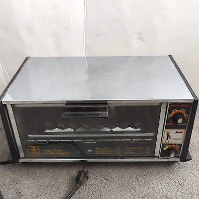 Vintage GE Toast N Broil Toaster Oven Chrome Black • $65