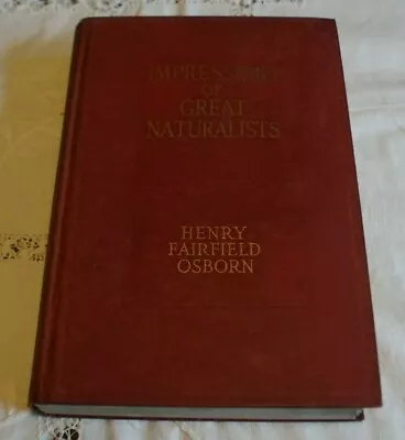 OsbornH.F. Impressions Of Great Naturalists 11 Portraits Darwin Huxley Wallace • $39.79