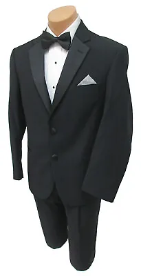 Men's Calvin Klein Black Tuxedo With Matching Pants Free Shipping Size 54R 46W • $79.99