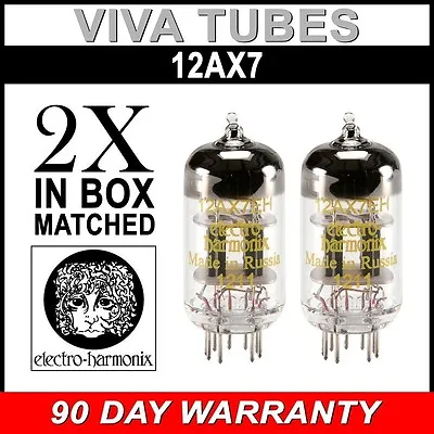 Brand New In Box Gain Matched Pair (2) Electro-Harmonix 12AX7 Vacuum Tubes • $55.04