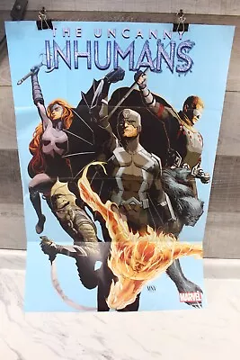 🎆Marvel Comics Uncanny Inhumans 2015 Poster Comic Shop Promo 36  X 24 🎆 • $5.99