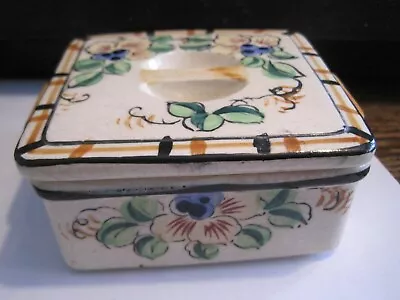 Vtg Moriyama Made In Japan Lidded Trinket/playing Card Box W/handles/floral Desi • $9.99