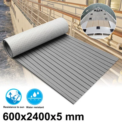 $52.99 • Buy 240cmx60cm Marine Flooring Faux Teak EVA Foam Boat Yacht Decking Sheet Mat Pad