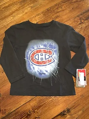 NWT NHL Montreal Canadiens Reebok Face Off 4T Long Sleeve Shirt Black  • $12.99