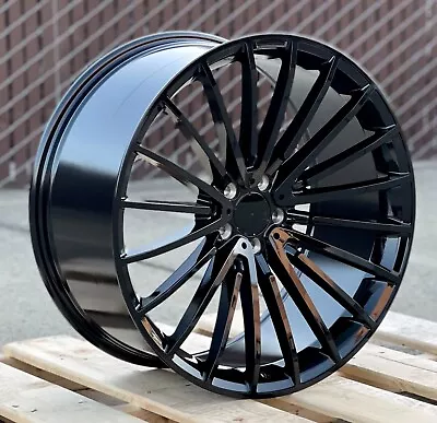 18  5x112 Black Rims 18x8.5 +42 18x9.5 +45 Fit Mercedes C230 C300 C350 CLA250 • $769