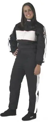 G-Force 105 Auto Racing Suit | Single Layer |  Small | Black/White | SFI 3.2a/1 • $109.95