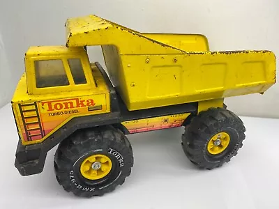 Vintage TONKA XMB-975 Loader Metal Dump Truck Yellow Turbo Diesel 70s 80s Toy • $25