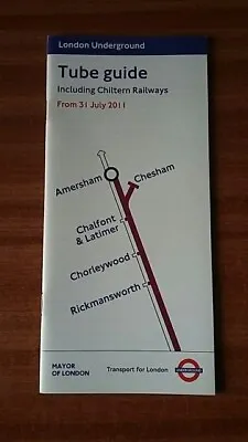 London Underground 31 July 2011 Metropolitan Line Timetable Amersham • £1