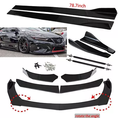 Front Bumper Chin Lip Splitter Spoiler Body Kit+Glossy Black For Nissan Maxima • $79.99