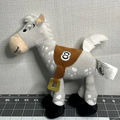 Disney Toy Story Bullseye Race Horse#8 Gray&White Spots 9”Plush Stuffed Animal • £5.78