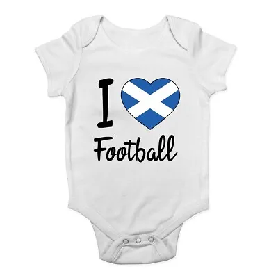 I Love Football - Scotland Baby Grow Vest Bodysuit Boys Girls • £5.99