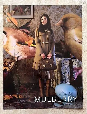 Original 2012 Collectable Vogue Magazine Mulberry Tillie Picture Print Advert • £14.99