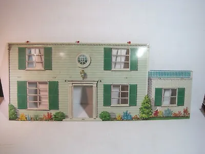 Marx Dollhouse Tin Litho Front Panel Red Roof Model Porch Light • $37.99