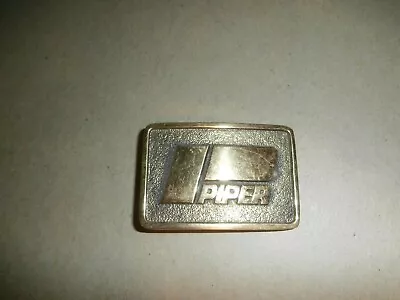 Vintage USA Solid Brass PIPER Belt Buckle • $19.99