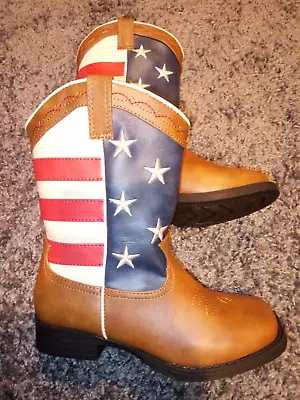 Wonder Nation American Flag Western  Boots Toddler Kids 7 9 10 12 • $24.99