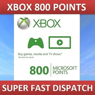 800 Microsoft Points Xbox Live Xbox One 360 UK And Europe • £99.99