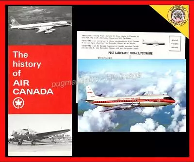 AIR CANADA AIRLINES C1966 AIRLINE HISTORY BROCHURE...Plus Vickers Vanguard PC • $24.99