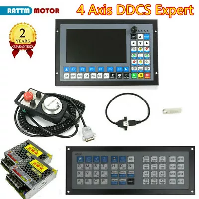 4 Axis CNC Controller Offline Motion Control+MPG+M3K Extended Keyboard+24V Power • $535