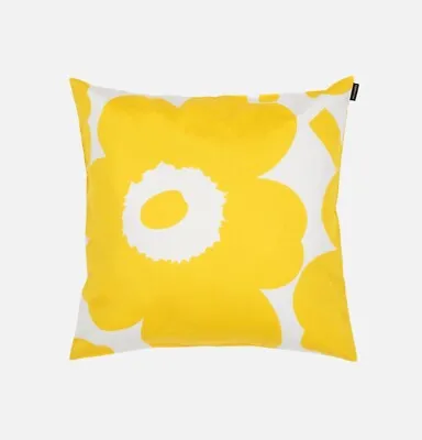 Marimekko Yellow Unikko Pillow Case Cushion Cover 20x20  Finland • $75