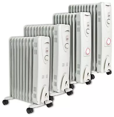 Oil Filled Radiator Electric Space Heater Portable With Timer Eco Thermostat • £64.99