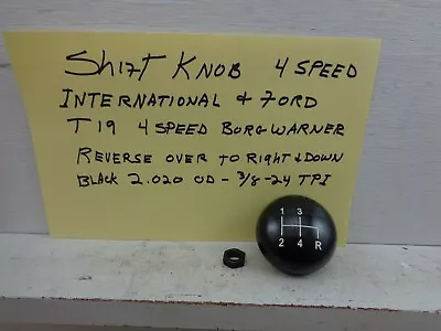 Shift Knob  International Ford Truck T-19 4 Speed 2.020 Od 3/8  24th With Nut • $35.25