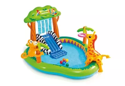***USEDNO RETAIL BOX Jungle Play Center Inflatable Pool With Sprayer • $26.99