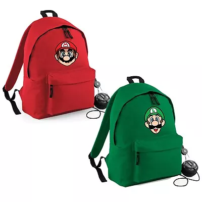£15.99 • Buy Super Mario & Luigi Backpack, Video Game Lovers Players Kids School Bag Cartoon