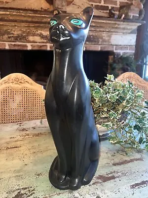 MCM Vintage Ceramic Jet Black Cat Figurine From Holland Mold? 16  • $37.99