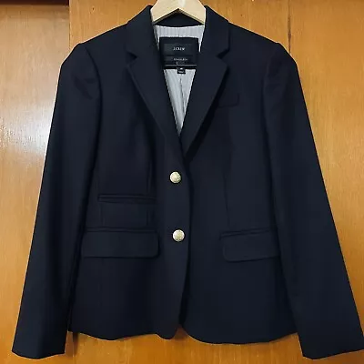 J. Crew Schoolboy Blazer Classic Original Navy Blue Gold Buttons Size 4 P • $49.95