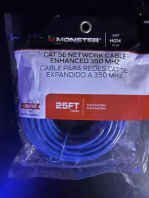 25’ Monster CAT 5E Network Cable Enhanced 350 MHZ 140271-00 NIB FREE SHIPPING!! • $9.99