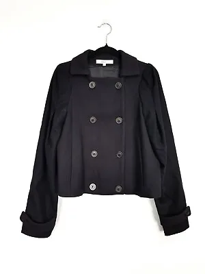 VANESSA BRUNO Gorgeous Dark Blue Wool Coat Size 38 Fabulous Fit!  • $81.55