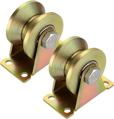 $27.28 • Buy MDLU 2  V-Groove Wheels Heavy Duty Rigid Casters For Inverted Track Rolling Gate