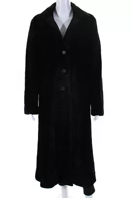 J. Mendel Womens Long Fur Pea Coat Black Size 8 • $1638.01