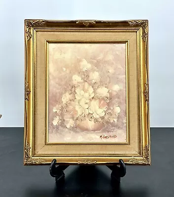 Vintage Framed Oil Painting Flowers Floral Artist Signed M. Desmond • $39