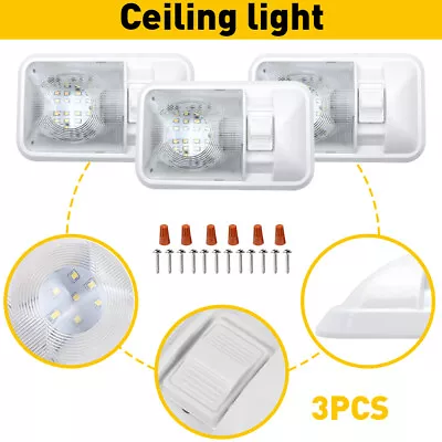 3PCS 24 LED Camper Interior Light RV Trailer Ceiling Lamp Car Boat Van 12V 300LM • $27.99