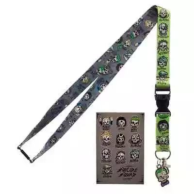 $14.95 • Buy Suicide Squad Movie Neck Lanyard Badge ID Holder Batman Character Skulls Joker