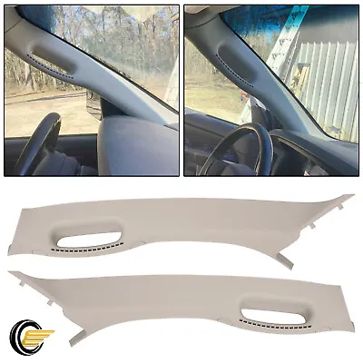 Pair Set Pull Grab Handle A Pillar Windshield Post Trim For 02-10 Dodge Ram • $59.99