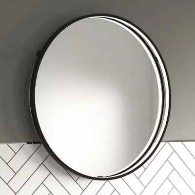 £114.99 • Buy Halo LED Illuminated Black Bathroom Mirror Demister Pad Round 600 X 600mm (M) 36